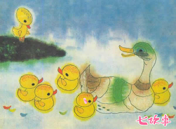 睡前故事:小鸭学游泳